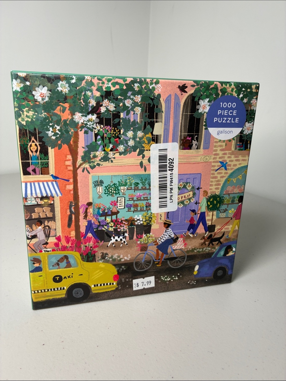 Galison 1000-Piece City Street Puzzle in Yellow, Green, Blue, Pink